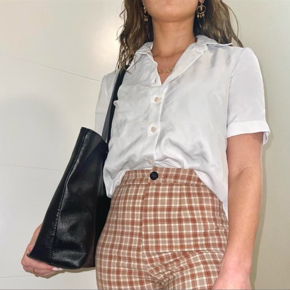 Zara button up collared top